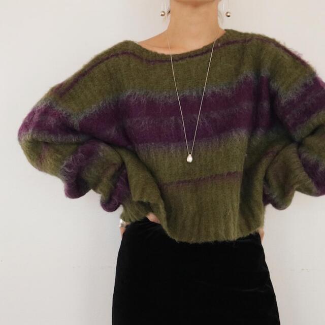 aereaere mohair boarder knit　美品