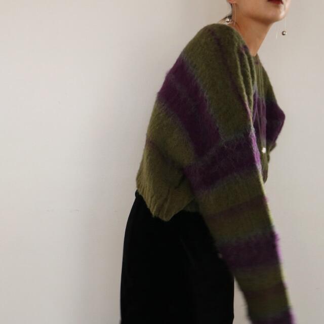 aere mohair boarder knit 美品 - ニット/セーター