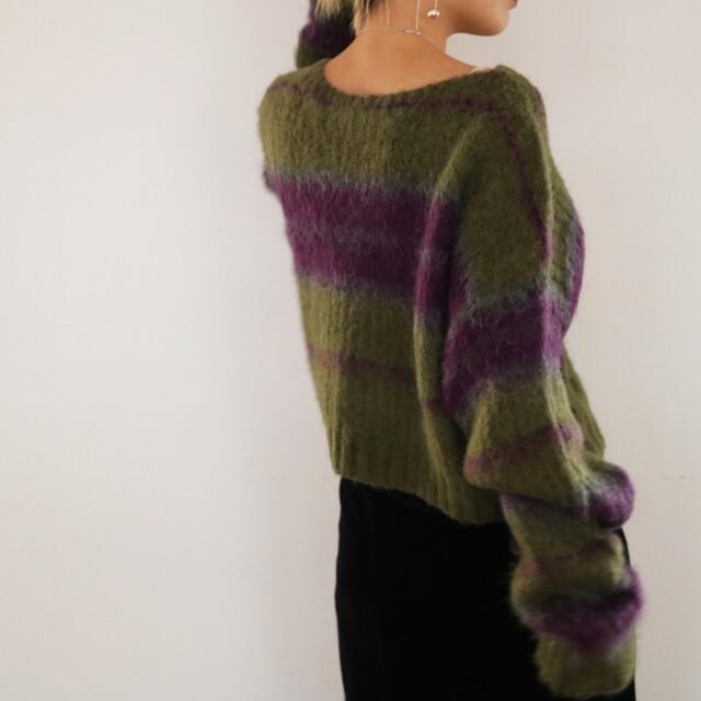 aere mohair boarder knit 美品 - ニット/セーター