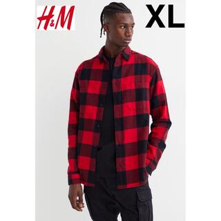 H&M - 新品 安値 H&M ツイル フランネル チェックシャツ XL