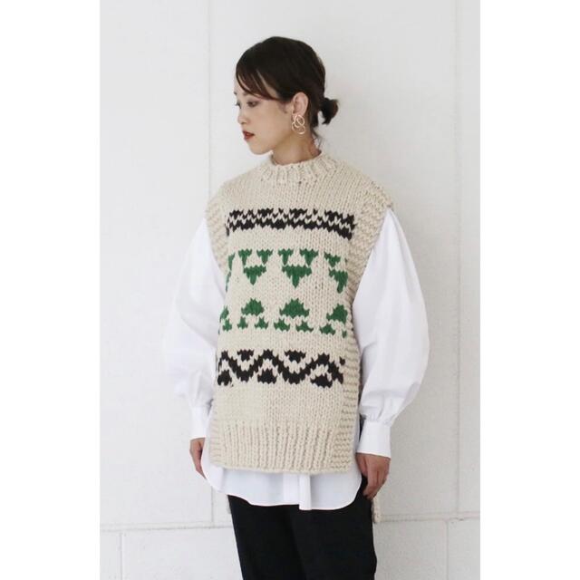 HYKE COWICHAN SWEATER VEST ブラック　サイズ1