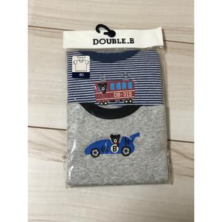 ミキハウスDOUBLE_B 半袖肌着シャツ　80cm(Ｔシャツ)