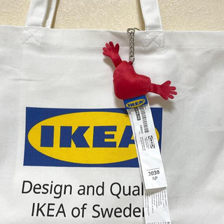 イケア(IKEA)のIKEA イケア★トートバッグ＆ハート型キーリング。キーホルダ★2点セット(トートバッグ)