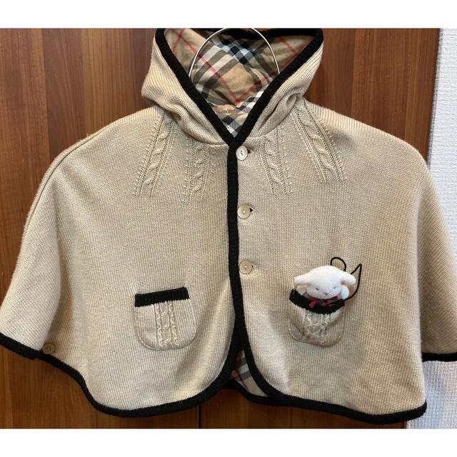 BURBERRY(バーバリー)のバーバリー　ベビーポンチョ　リバーシブル　美品 キッズ/ベビー/マタニティのベビー服(~85cm)(カーディガン/ボレロ)の商品写真