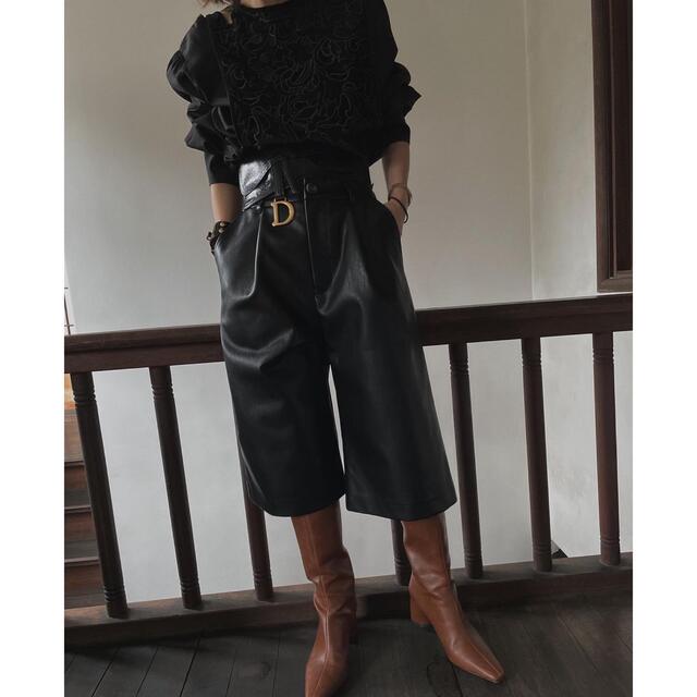 美品　アメリヴィンテージ　VEGAN LEATHER BERMUDA PANTS