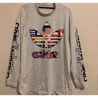 アディダス(adidas)の90s adidas アディダス　ロンT レトロ　デサント製　XL(Tシャツ/カットソー(七分/長袖))