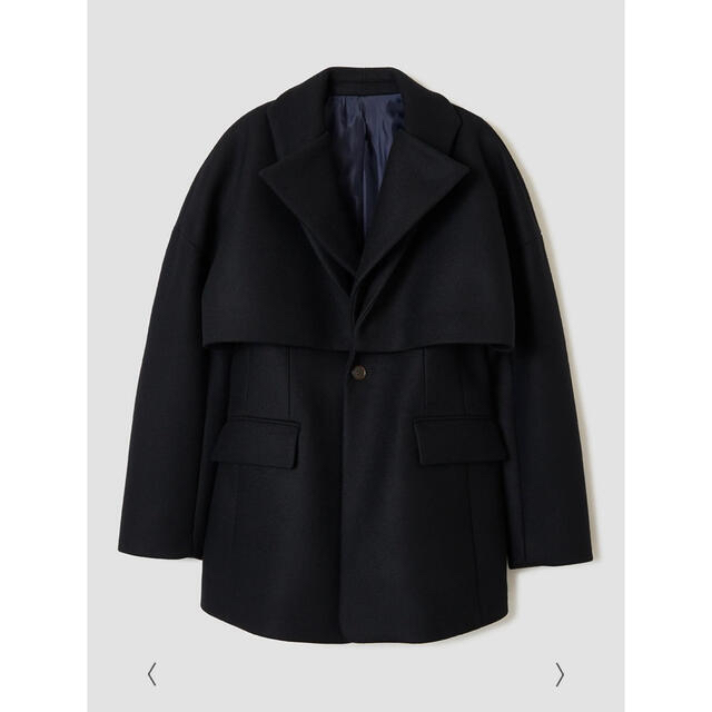 TODAYFUL(トゥデイフル)のTELOPLAN テーロプラン Sugako Coat Navy ブラックコート レディースのジャケット/アウター(その他)の商品写真