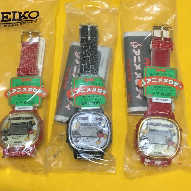 人気特価激安 SEIKO デジタル腕時計×3個 昭和レトロ ミッキーアニメメロディ ALBA 腕時計