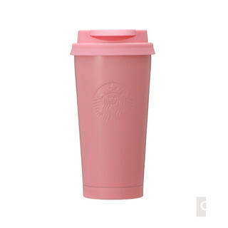 スターバックスコーヒー(Starbucks Coffee)のスターバックス　ステンレスロゴタンブラー　マットピンク　473ml(食器)