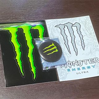 送料無料●非売品 Monster モンスター ステッカー×2 缶バッジ セット(その他)