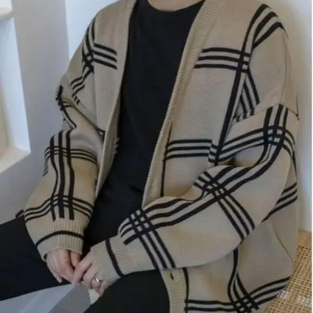 BigCheckCardigan 韓国　ファッション