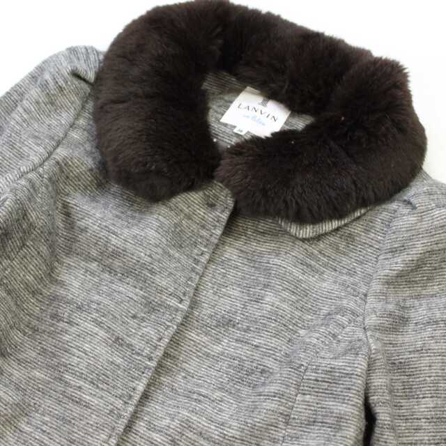 けています LANVIN ステンカラー ウール グレー 36(S)の通販 by