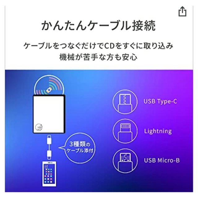 IODATA(アイオーデータ)の【美品】CDレコ　I・O DATE CDRI-LU24IXA  スマホ/家電/カメラのオーディオ機器(その他)の商品写真