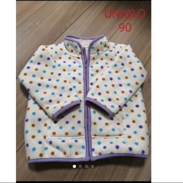 UNIQLO UNIQLOユニクロボアフリースジャケットドット柄サイズ90の通販 by mai's shop｜ユニクロならラクマ
