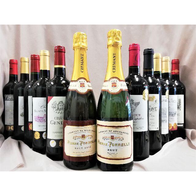 大人気の 12本 ｖ5 SPクレマンブルゴーニュ,メドック含 フランス - ワイン