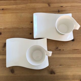 ビレロイアンドボッホ(ビレロイ&ボッホ)のused Villeroy&Boch カフェプレート＆マグカップ2セット(グラス/カップ)