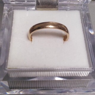 K18PG 18金 ピンクゴールド リング シンプル 甲丸 指輪 約12号(リング(指輪))