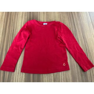 プチバトー(PETIT BATEAU)のプチバトー 赤 カットソー(Tシャツ/カットソー)