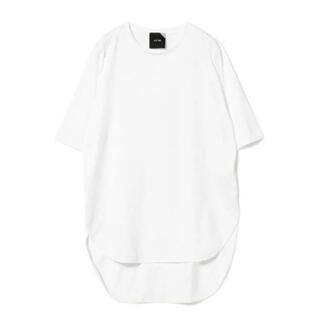 Demi-Luxe BEAMS - ATON  スビン ラウンドヘム Tシャツ　ホワイト