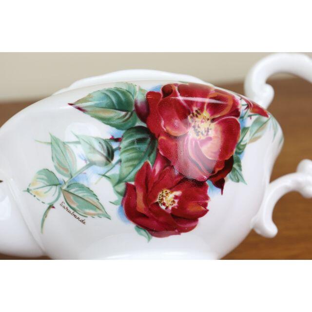 ロイヤルスタンダード　ティーポット　ヴィンテージ　食器　赤　花柄　イギリス