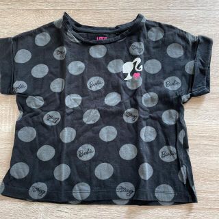 ユニクロ(UNIQLO)のTシャツ　ユニクロ　半袖　女の子　ドット　バービー　110サイズ(Tシャツ/カットソー)