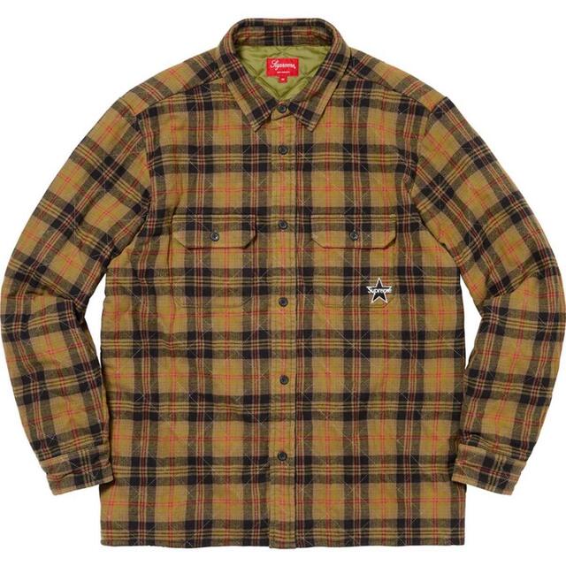 supreme Quilted Flannel Shirt Sサイズ 02