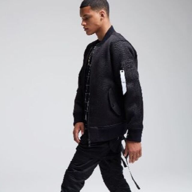 Rick Owens - 中古美品STAMPDメッシュレイヤードストラップボンバー