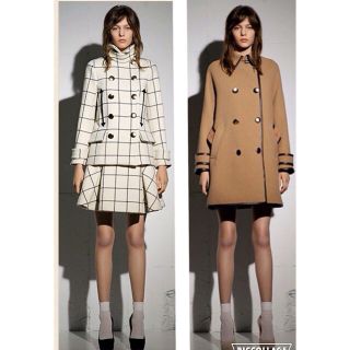 サカイ(sacai)のsacai luck2013A/W定価89,250レザーパイピングチェックコート(ロングコート)