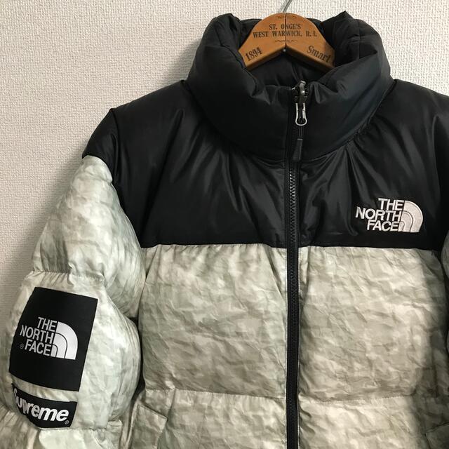 込★Supreme/TNF Nuptse"White Paper Print"M