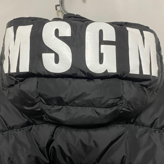 ●MSGM/ショートダウンジャケット/ロゴ入り/フード/ブラック●