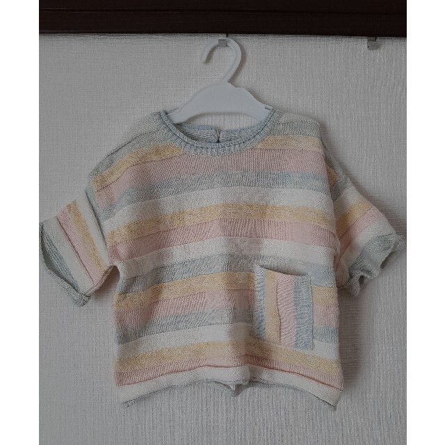 ZARA(ザラ)のZARA　五分袖ニット キッズ/ベビー/マタニティのキッズ服女の子用(90cm~)(ニット)の商品写真