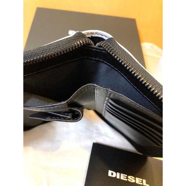 DIESEL(ディーゼル)のDIESEL ディーゼル JADDAA ファスナー折り財布 内側レザー 白 レディースのファッション小物(財布)の商品写真