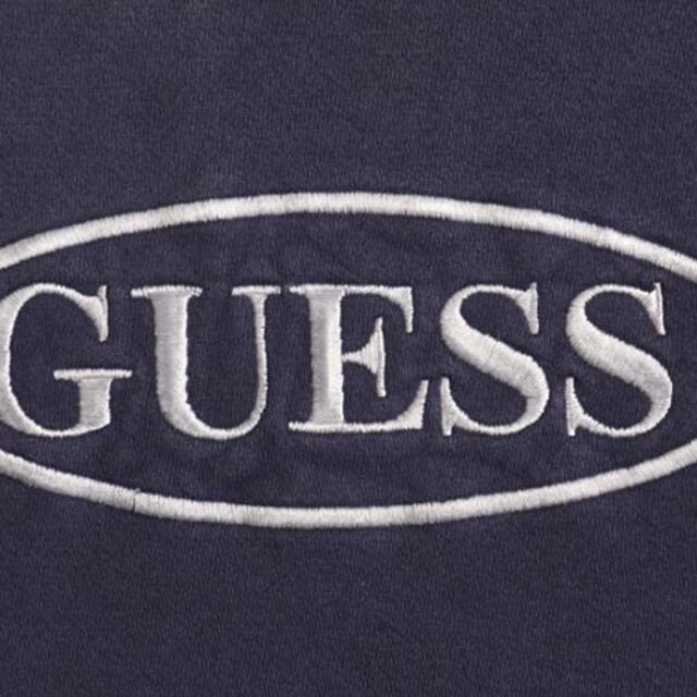 90's USA製 オールド ■ GUESS ゲス ビッグ ロゴ刺繍 スウェット 3