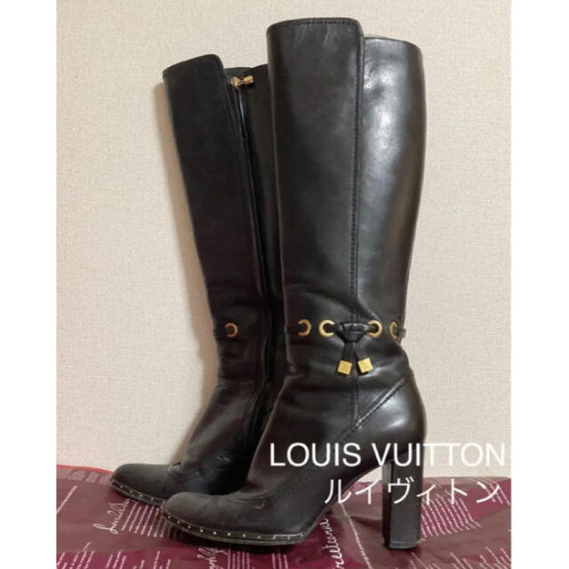 LOUIS VUITTON(ルイヴィトン)の【LOUIS VUITTON】ルイヴィトン　クールスタッズ　ロングブーツ　レザー レディースの靴/シューズ(ブーツ)の商品写真