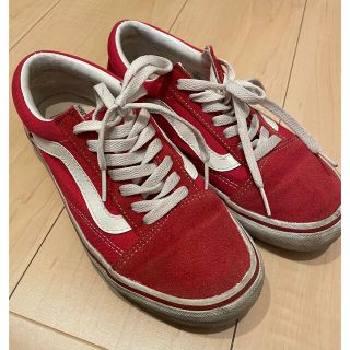 ヴァンズ(VANS)のvans スニーカー　レッド(スニーカー)