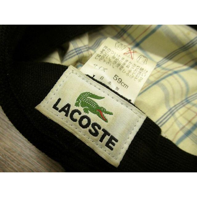 LACOSTE(ラコステ)のすみ様専用　G② ラコステ キャンバス地 ハンチング 帽子 裏地チェック メンズの帽子(ハンチング/ベレー帽)の商品写真