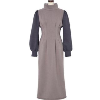 スナイデル(SNIDEL)のher lip to Two-tone Relax Midi Dress(ロングワンピース/マキシワンピース)