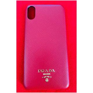 ソルボワ 美品 PRADA iPhone11pro Max ケース 赤 レッド 革
