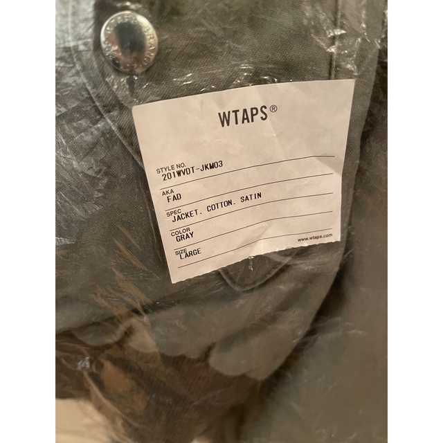 名作　WTAPS FAD JACKET COTTON SATIN GRAY