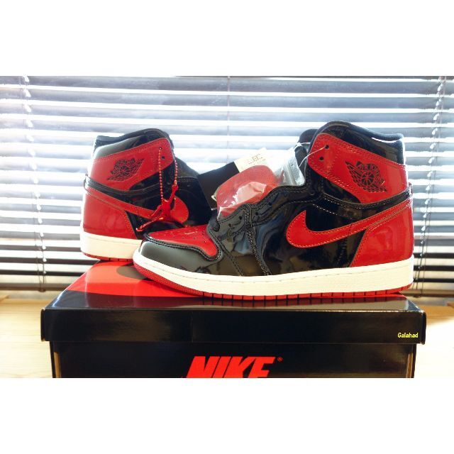 即納 27.5cm NIKE AIR JORDAN1 BRED PATENT