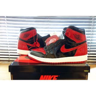 ナイキ(NIKE)の即納 27.5cm NIKE AIR JORDAN1 BRED PATENT(スニーカー)