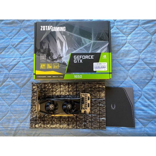 ZOTAC社製 GTX1650 GDDR6 LP版 デュアルファン 補助電源不要