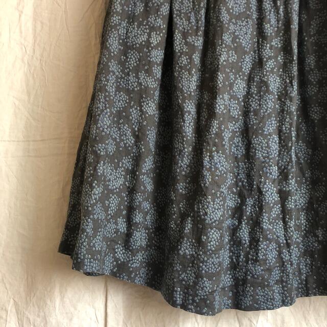 mina perhonen(ミナペルホネン)のレア ミナペルホネン 2018ss veryberry リネン ギャザースカート レディースのスカート(ロングスカート)の商品写真