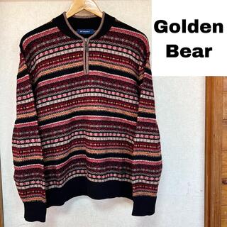 ゴールデンベア(Golden Bear)のゴールデンベア　柄　ハーフジップ　　セーター(ニット/セーター)