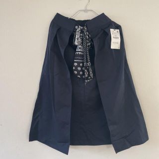 ザラ(ZARA)の新品未使用 ZARA リボン付きスカート Sサイズ 1639/063(ひざ丈スカート)