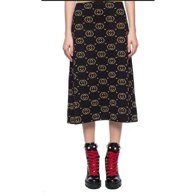 Gucci - ⭐︎新品タグ付き⭐︎ GUCCI ラメ ゴールド スカートの通販 by