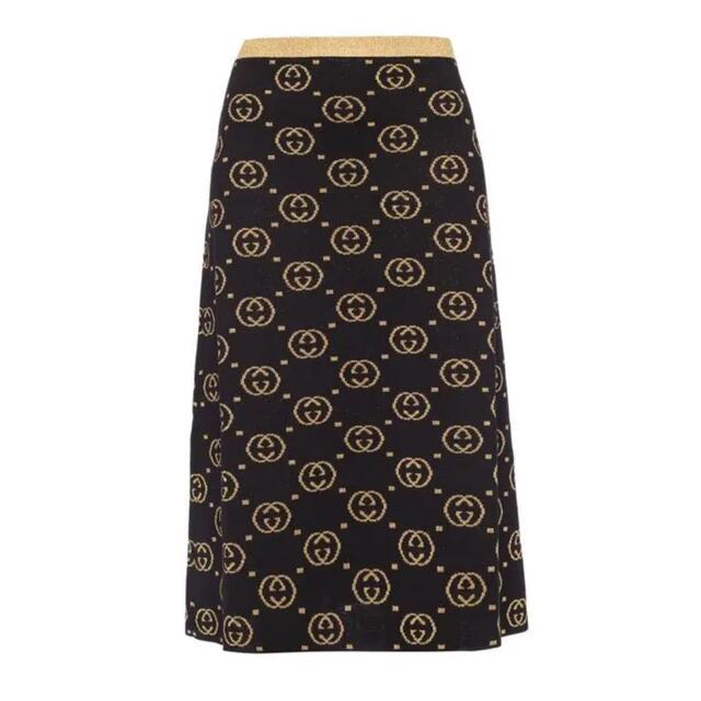 Gucci - ⭐︎新品タグ付き⭐︎ GUCCI ラメ ゴールド スカートの通販 by