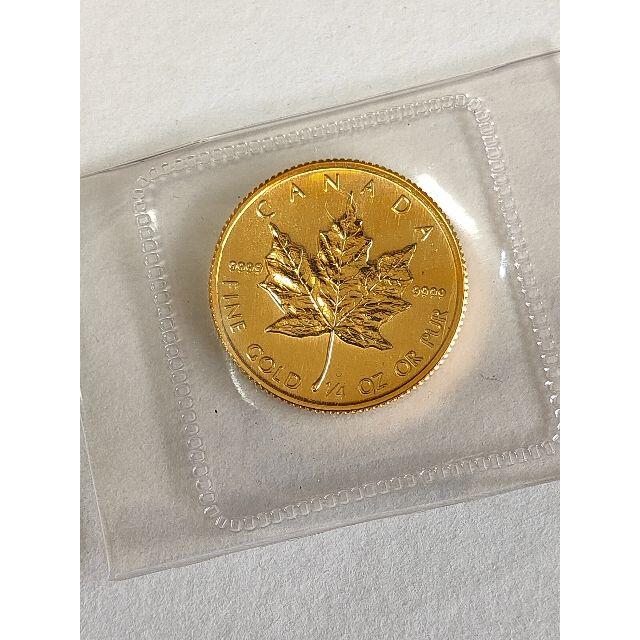 メイプルリーフ金貨 1/4oz(オンス) エンタメ/ホビーの美術品/アンティーク(貨幣)の商品写真