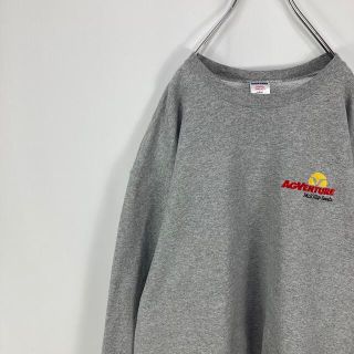 【SALE】古着 ワンポイント刺繍ロゴ太アーム ビッグサイズスウェットトレーナー(スウェット)