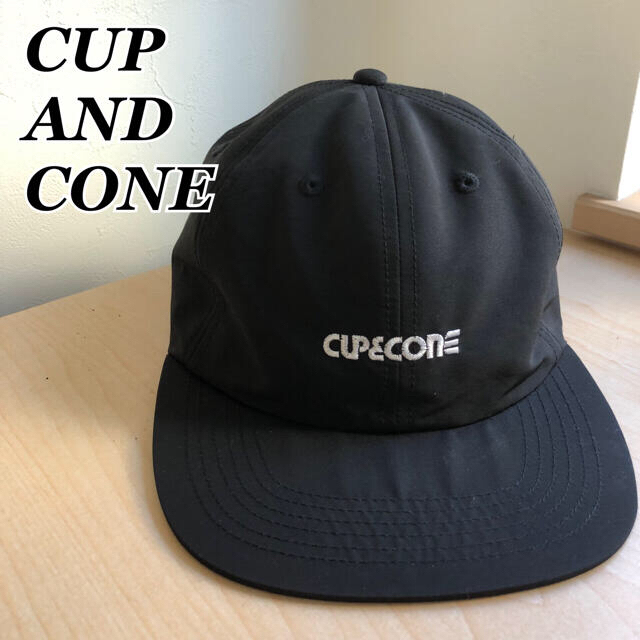 cup and cone Logo 6 Panel cap ブラック